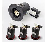 4XSweier 90 Minute IP20 Fir LED Recessed Downlight,Black Ceiling Spotlight, Recessed Spotlight with GU10 Junction Box (Bulbs not Included)