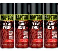 4xU-POL Raptor 1K Pro Flame Proof Flat Red Spray 352ml Resists up to 1000°c Heat