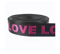 4Yards 25mm 1''/38mm 3/2'' Nylon Jacquard Webbing Bag Strap Tape Decorative Braid Ribbon DIY Garment Belt Band Sewing Accessory(RoseRed-25mm)