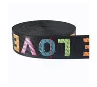 4Yards 25mm 1''/38mm 3/2'' Nylon Jacquard Webbing Bag Strap Tape Decorative Braid Ribbon DIY Garment Belt Band Sewing Accessory(Colored-1-25mm)