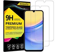 4youquality Screen Protector for Samsung Galaxy A15 4G / 5G (6.5-Inch), 9H Tempered Glass Film, 2-Pack, [LifetimeSupport][Impact-Resistant][Anti-Scratch]
