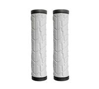 4ZA FORZA CIRRUS 125MM WHITE & BLACK MTB BIKE BICYCLE LOCK-ON HANDLEBAR GRIPS