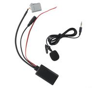 5.0 Aux Input Adapter Cable with Microphone for Fiesta 2008-2010 Car Stereo - Handsfree Music Playback via /3.5mm Auxiliary Interface Abs Housing 5-12v Powered
