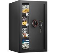 5.0 Cub Large Home Safe Fireproof Waterproof, Anti-theft Fireproof Safe Box with Programmable Keypad, Spare Keys and Removable Shelf, Digital Security Safe for Home Money Firearm Documents Medicines