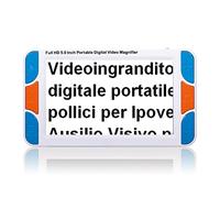 5.0 Inch Portable Digital Video Magnifier for Visual Aid for Reading 3X-48X Zoom, Support Freeze Image and TF Card Memory, HDMI AV Output 1080i60 TV(800x480)
