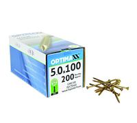 5.0 Optimaxx Extreme Performance Wood Screws Box - Zinc Plate & Yellow Passivated, Pozi Wood Screws (5.0x100mm)