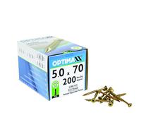 5.0 Optimaxx Extreme Performance Wood Screws Box - Zinc Plate & Yellow Passivated, Pozi Wood Screws (5.0x70mm)