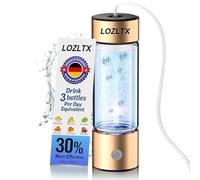 5.0 Upgrade Hydrogen Water Bottle UK【 3000PPB】【Double Hydrogen Content】 Improve Water in 3 Min Gold