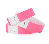 5,000 WristCo Neon Pink Tyvek Wristbands for Events - Tamper-Proof Design & Fluorescent Color Prevent Reuse Premium-Grade Bracelets for Hospital & Medical ID, Party & VIP Identification