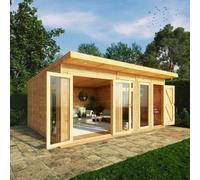 Mercia 5m x 4m Insulated Garden Room with Side Shed (with FREE Installtion)