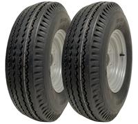 5.00x10 Trailer Tyre & Wheel 4 stud 100mm PCD 72N Load Capacity 355kg (Set of 2)