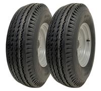 5.00x10 Trailer Tyre & Wheel 4 stud 100mm PCD 72N Load Capacity 355kg (Set of 2)