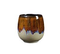 5.07oz Ceramic Kiln Espresso Cup Set - Japanese Tea Cup - Creative Potbelly Cup-Kiln Yellowing -100ml Single Pack-101-200ml