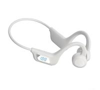 5.1 Bone Conduction Headphones, Wireless Open Ear Earbuds Sport Headset Waterproof Sweat Resistant For Outdoor Running Or Cycling (White)