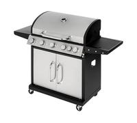 5 + 1 Burner Gas BBQ with Thermometer, Warming Rack & Storage Cabinet