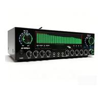 5.1 Channel Bluetooth Audio Amplifier, Stereo Receivers, Optical/Coaxial, 9 Rhythmic Patterns, With LED Display, Subwoofer Out, For Home, Karaoke, Theater Speakers(A)