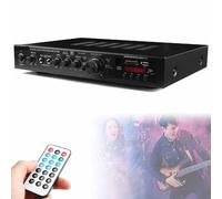 5.1-channel HIFI Amplifier, with LED Indicator Light And USB Interface, Subwoofer, Supports FM/AM Radio, Volume Adjustment, Suitable for TV, Speakers, Karaoke, Black,Black