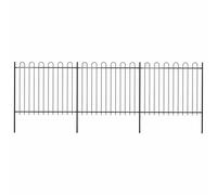 (5.1 m) vidaXL Garden Fence Hoop Top Steel Outdoor Panels Barrier Border Multi Sizes