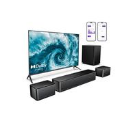 5.1 Soundbar with Dolby Atmos, 410W Surround Sound System for TV, with Wireless Subwoofer, Surround and Bass Adjustable Home Audio TV Speakers