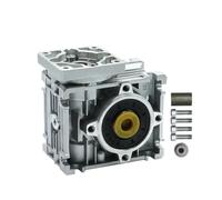5:1 to 80:1 Worm Gear Reducer NMRV030 High Torque Gearbox Input 8mm 11mm Output 14mm With 60mm Flange for Nema23 electronic starter(RATIO7.5_90X90)