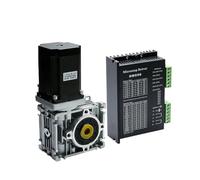 5:1 to 80:1 Worm Reducer RV030 Worm Gearbox Speed Reducer with Nema 23 stepper Motor 2.2NM DM542 driver for cnc milling machine(Ratio20)