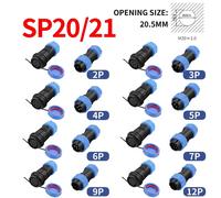 5/10/100 Sets Sp13 Sp16/Sp17 Sp20/Sp21 Ip68 Waterproof Aviation Plug Socket Male