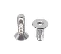 5/10/100pc screw M1.6 M2 M2.5 M3 M4 M5 M6 M8 304 A2 Stainless Steel DIN7991 Hexagon Hex Socket Flat Countersunk Bolt Screw(45mm)