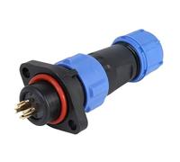 5/10/100Set socket connector Flange SP13 16 17 20 21 Male Female butt joint IP68 waterproof 2 3 4 5 6 7 9 10 12PIN(SP13 Flange,5 Sets(M Fe),4P)