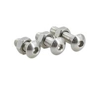 5/10/15/20/30/50set M4 M5 M6 Hex Socket Screw Nut Set 304 Stainles Steel Hexagonal Metric Thread Machine Bolts Screws Nuts Kits(30mm (10Pcs),M4)