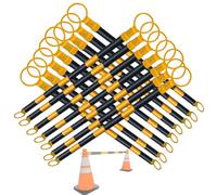 5 10 15 20 Packs Retractable Traffic Cone Bar，3.9-6.6' & 5.2-9.8' Expandable Parking Construction Safety Barrier Hard & Reflective for Warning Work Zones Events(1.6-3.0M,15pcs)