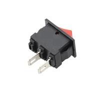5/10/15Pcs Push Button Switch 10x15mm SPST 2Pin 3A 250V KCD11 on/Off Rocker Switches 10MM*15MM Black Red(Red,15pcs)