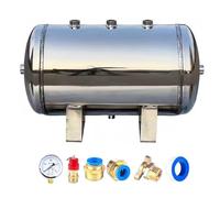 5 10 20 30 40 50L Horizontal Air Reservoir Tank, Portable Storage Tank, 304 Stainless Steel High Pressure Air Tank Kit, 1.25MPa Pressure Rating for Workshop(20L/5.3Gal)