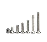 5/10/20/30/50pcs DIN7991 304 Stainless Steel Countersunk Head Hexagon Socket Screw M2 M3 M4 M5 M6 M8(20mm,M4 (20Pcs))