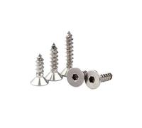 5/10/20/30/50PCS M3 M3.5 M4 M5 M6 Nickel Plated Hexagon Socket Flat Head Self Tapping Screw Countersunk Head Wood Self-tapping Screw(16MM_M3-50PCS)