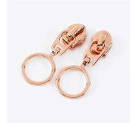 5/10/20/30Pcs 5# Zipper Sliders for Nylon Zippers Puller O Ring Zip Head Bag Jacket Zips Pulls Repair Kit DIY Sewing for Sewing Coats Jacket/Jeans/Luggage/Backpacks(Rosegold,5PCS_FORNYLON-NO5)