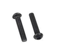 5/10/20/50/100pcs M1.6 M2 M2.5 M3 M3.5 M4 M5 M6 M7 M8 Grade 10.9 ISO7380 Black Button Head Screw Bolts(X10mm,M2 100PCS)