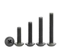 5/10/20/50/100pcs M2 M2.5 M3 M4 M5 M6 Black 304 Stainless Steel Cross Head with Cushion Screw Computer Pan Head with Medium Screw(8mm,M2(50pcs))