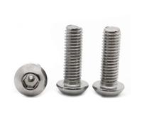 5/10/20/50 PCS M2 M2.5 M3 M4 M5 M6 M8 Hex Socket Button Head Screws Bolt Screw ISO7380 304 Stainless Steel(10mm,M2 50pcs)
