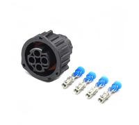 5/10/20/50 Sets 4 Pin Round A7 Odometer Speed Sensor Wiring Plug Sealed Auto Black Female Connector 1-967325-1(10 SETS_4P)