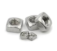 5/10 /20 /50PCS 304 Stainless Steel Built in Thin Nuts High Strength M3 M4 M5 M6 M8 M10 M12 Square Nuts DIN557(M6 (5PCS))
