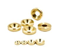 5/10/20/50pcs Brass Countersunk Washer M3 M4 M5 M6 Solid Recessed Countersunk Screw Washers Metal Flat Head Gasket(M4x10x2.5mm,20pcs)