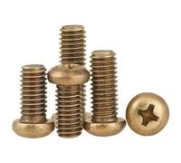 5/10/20/50pcs Cross Pan Head Coppers Solids Brass Machine Screws M2 M2.5 M3 M4 M5 M6 Machine Pan Head Brass Screws(M5x30mm 10pcs)
