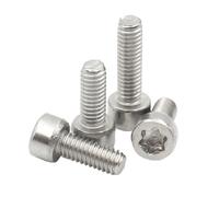 5/10/20/50pcs M2 .5 M3 M4 M5 M6 M8 A2 304 Stainless Steel Six-Lobe Socket Cap Head Screw Bolt Metalworking L=4-50mm(5mm,M4x10pcs)