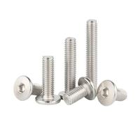 5/10/20/50pcs M2 M2.5 M3 M4 M5 M6 M8 304 Stainless Steel Hex Hexagon Socket Ultra Thin Super Low Flat Wafer Head Screw Bolt(2mm,M8 x 5Pieces)