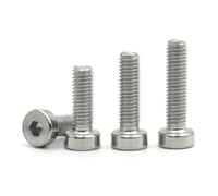 5/10/20/50pcs M2 M2.5 M3 M4 M5 M6 M8 M10 DIN7984 304 Stainless Steel Hexagon Hex Socket Thin Short Low Cap Head Screw Bolt(20mm,M6 (10pcs))
