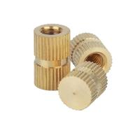 5/10/20/50pcs M3 M4 Solid Brass Copper Type B Blind Hole Hot Melt Injection Molding Knurl Nut Insert Embedded(5pcs,M3x4x6)