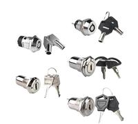 5/10/20 Sets 12/16/19mm ON-OFF Zinc Alloy Electronic Key Switch Phone Lock Security Power Switch Tubular Terminals 2 Position(S1204(Function one),10 sets)