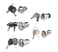 5/10/20 Sets 12/16/19mm Zinc Alloy Electronic Key Switch ON OFF Phone Lock Security Power Switch Tubular Terminals2 Position(S1902(1NO-1NC),5 sets)