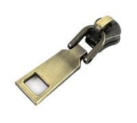 5/10/20Pcs 3# 5# Metal Zipper Sliders Zip Puller for Sewing Bags Suitcase Clothing Coat Zippers Head Repair Kit(Brass-ForMetal-No5,10Pcs)