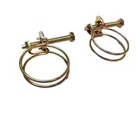 5/10/20pcs 8-180mm 5-20pcs Zinc Plated Double Wire Hose Clamps Adjustable Ring Pipe Clips for Duct Water Ventilation(25-29mm(10pcs))